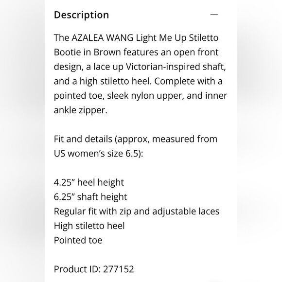 AZALEA WANG Light Me Up Stiletto Bootie in Brown 8,,NIB - Picture 4 of 6